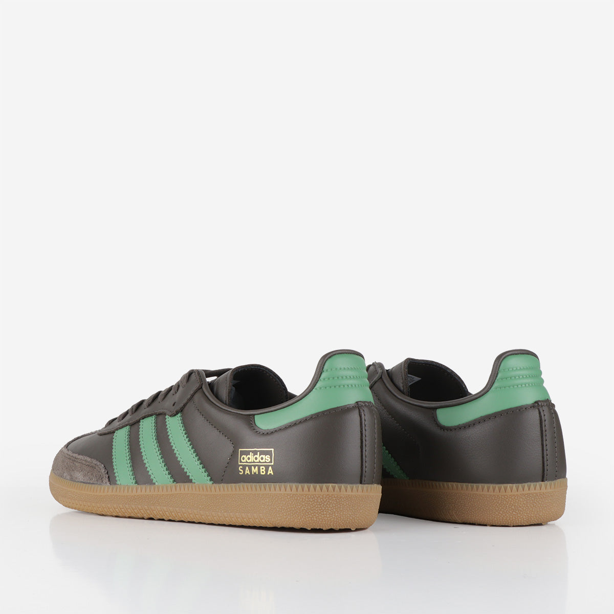 Adidas Originals Samba OG Shoes, Shadow Violet Preloved Green Gum 4, Detail Shot 3