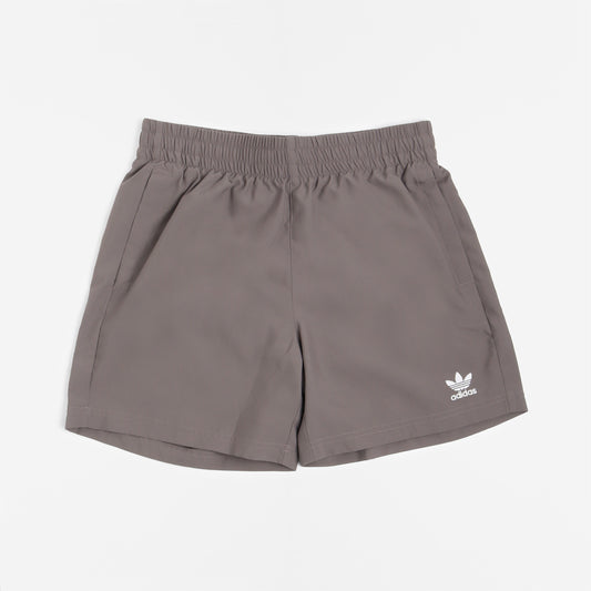 Adidas Originals Adicolour Essentials Solid Swim Shorts, Charcoal White, Detail Shot 1