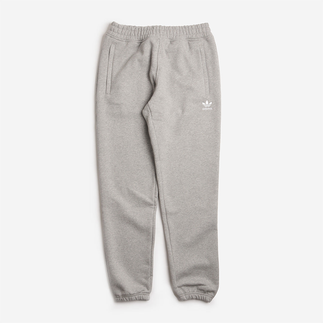 Adidas Originals Trefoil Essentials Pant, Medium Heather Grey White, Detail Shot 1