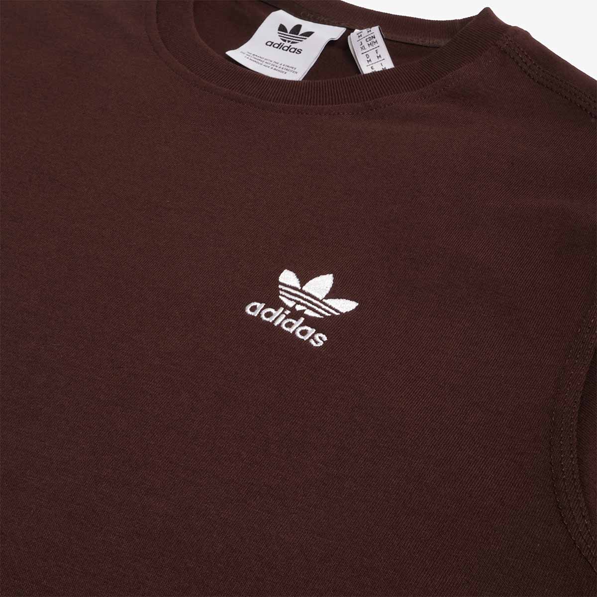 Adidas Originals Trefoil Essentials T-Shirt, Aurora Coffee, Detail Shot 2