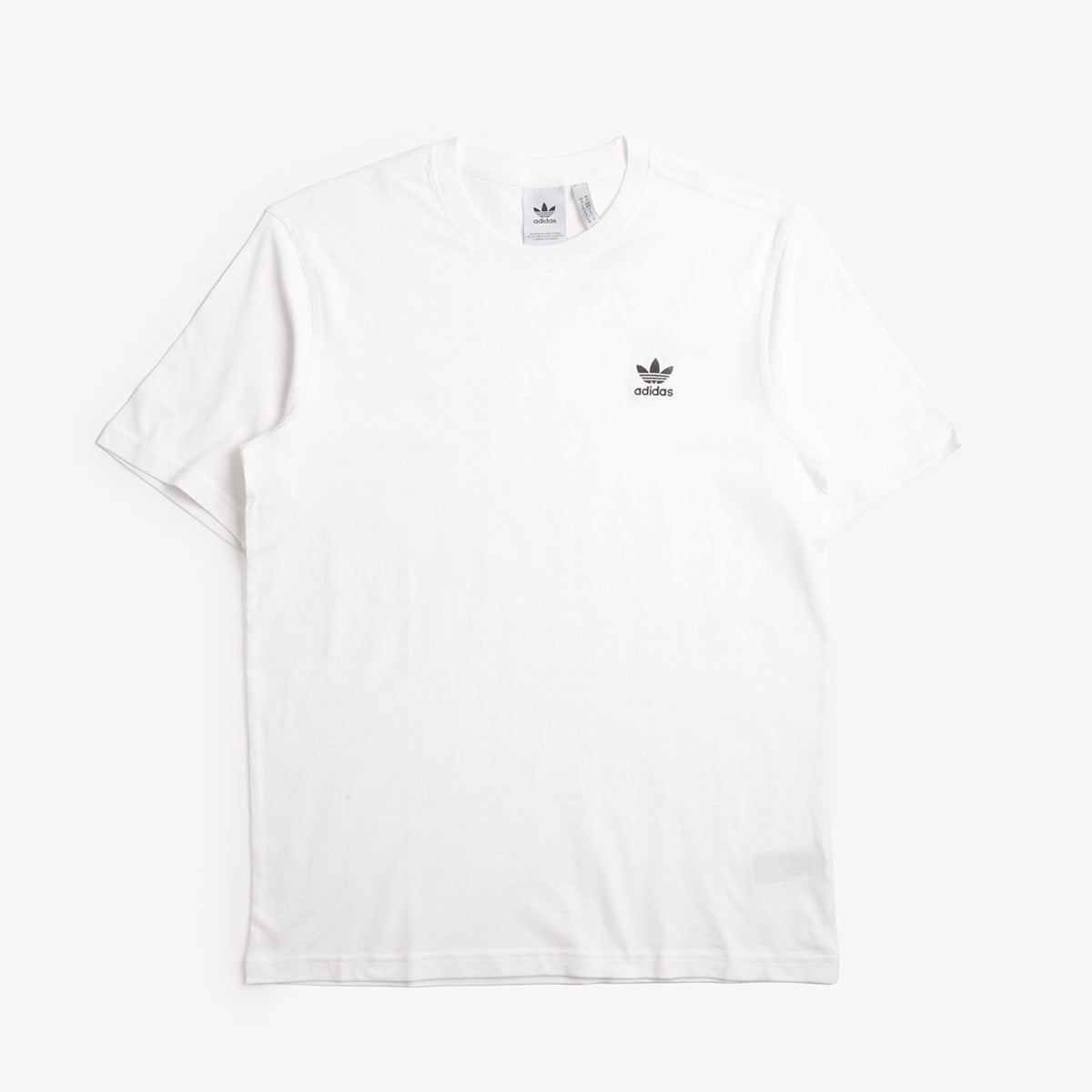 Adidas Originals Trefoil Essentials T-Shirt, White, Detail Shot 1