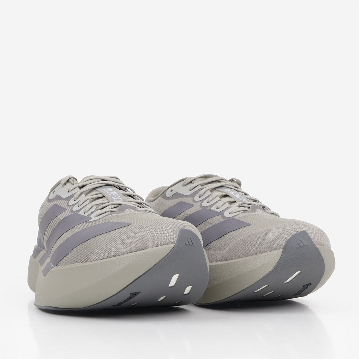 main Adidas Adizero Evo SL Shoes, Silver Pebble Carbon Iron Metallic, Detail Shot 2