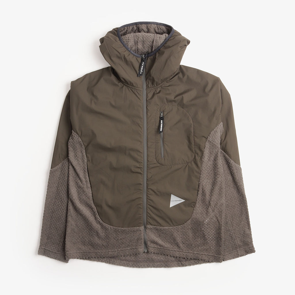 And Wander Air Fleece Full Zip Hoodie