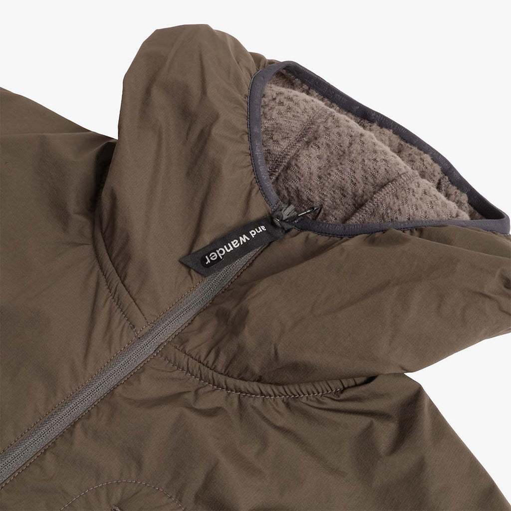 And Wander Air Fleece Full Zip Hoodie