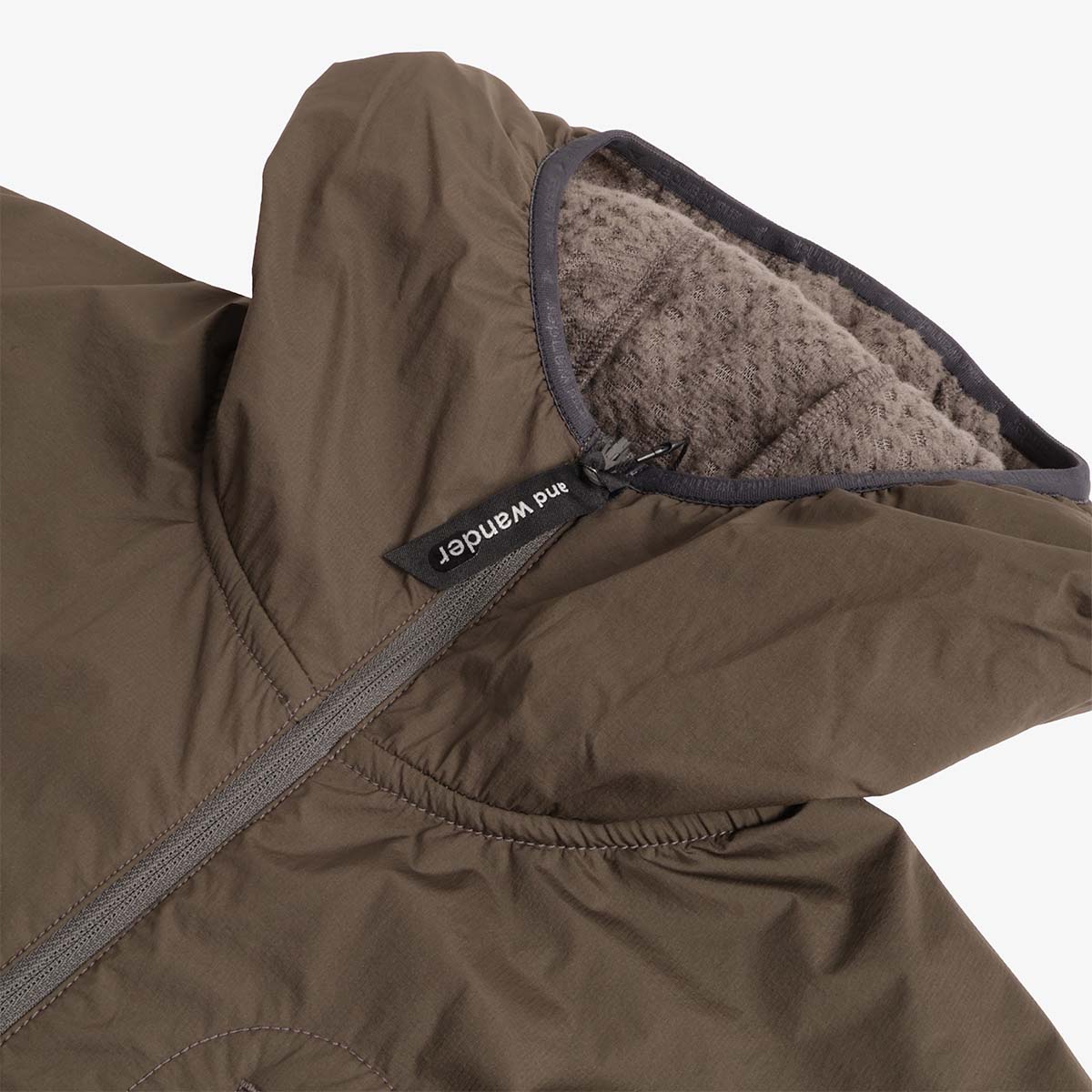 And Wander Air Fleece Full Zip Hoodie