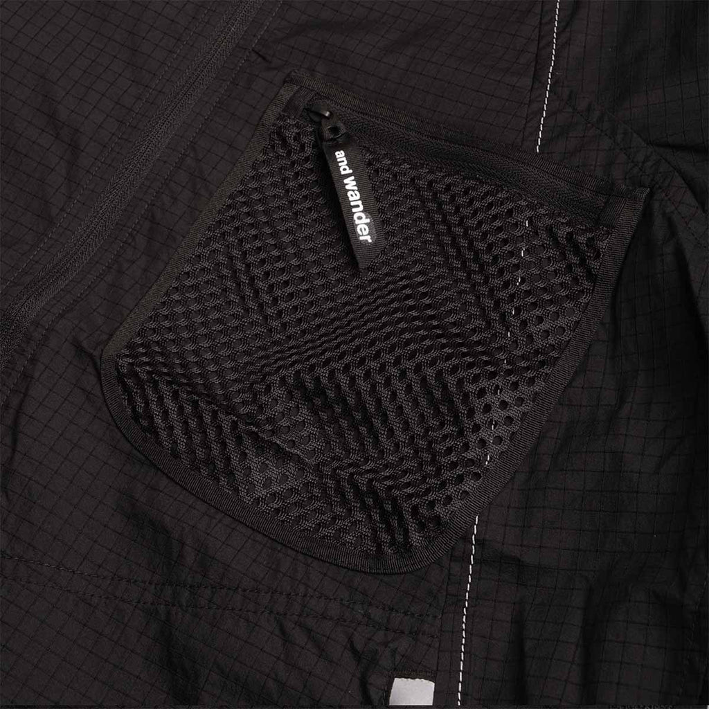 And Wander Breath Rip Hoodie, Black, Detail Shot 3