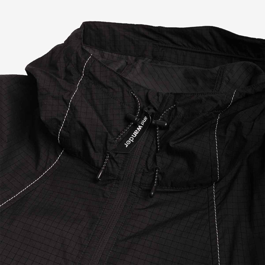 And Wander Breath Rip Hoodie, Black, Detail Shot 4