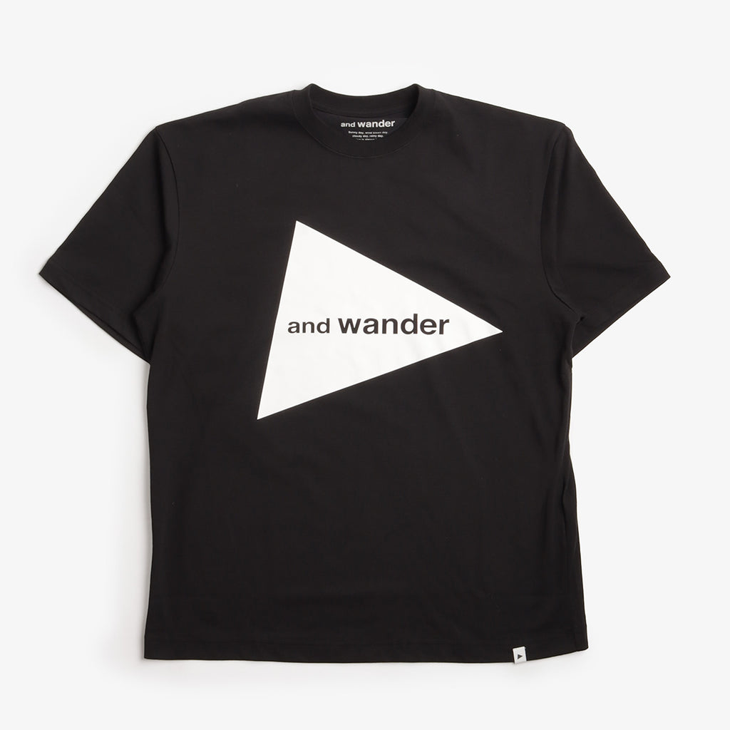 And Wander Logo T-Shirt, Black, Detail Shot 1