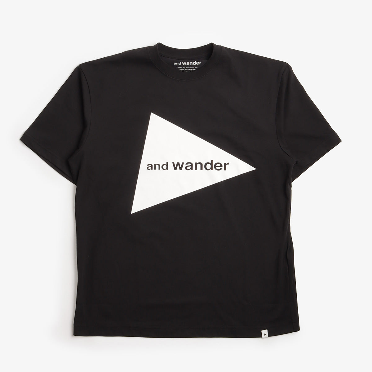 And Wander Logo T-Shirt, Black, Detail Shot 1