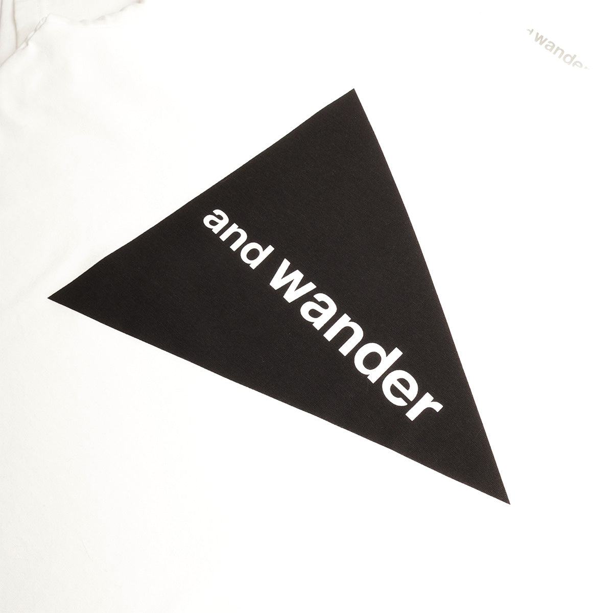 And Wander Logo T-Shirt, White, Detail Shot 2