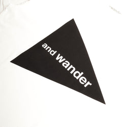 thumbnail And Wander Logo T-Shirt, White, Detail Shot 2