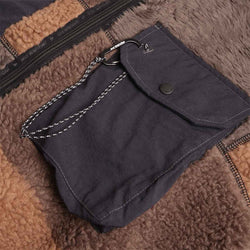 thumbnail And Wander Mix Boa Jacket, Brown, Detail Shot 3