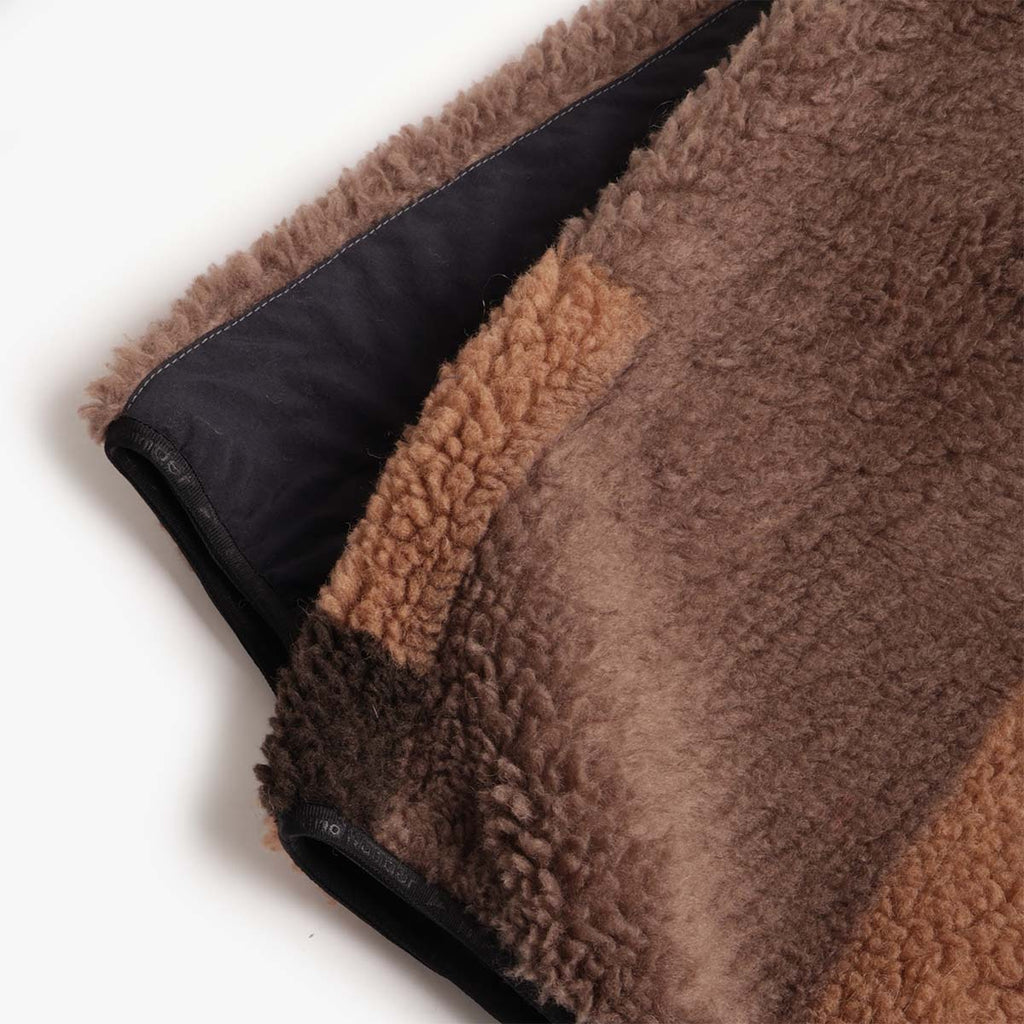 And Wander Mix Boa Jacket, Brown, Detail Shot 6
