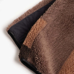 thumbnail And Wander Mix Boa Jacket, Brown, Detail Shot 6