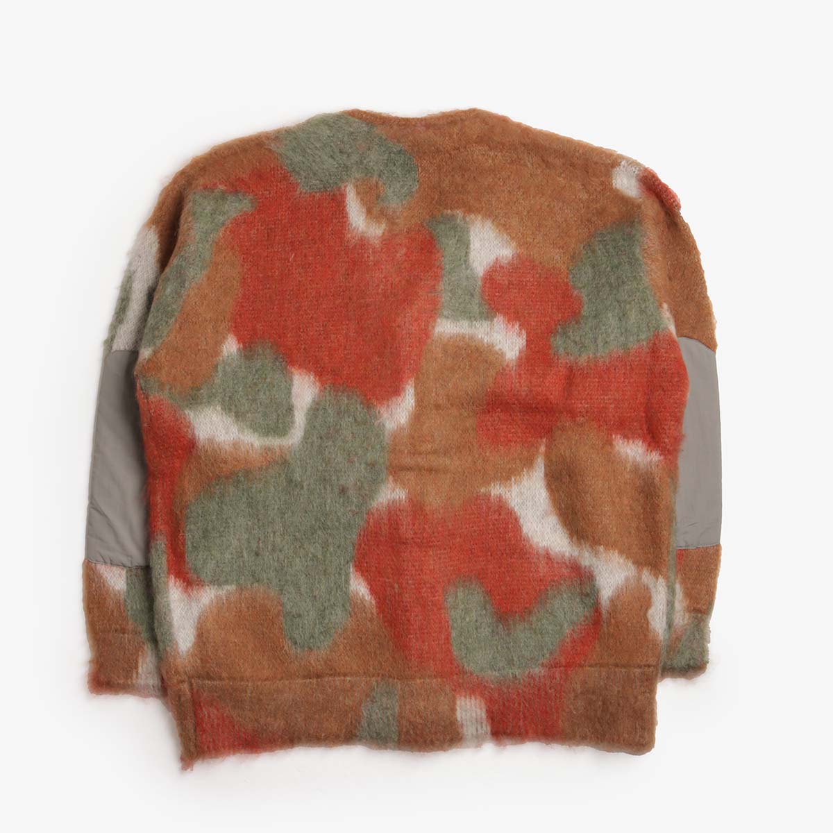 main And Wander Shaggy Knit Mix Colour Cardigan, Brown Mix, Detail Shot 6