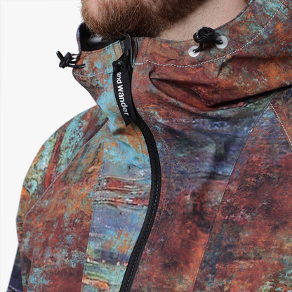And Wander Pertex Printed Rain Jacket, Multi, Detail Shot 4