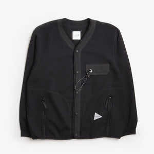 And Wander Vent Cardigan - Black