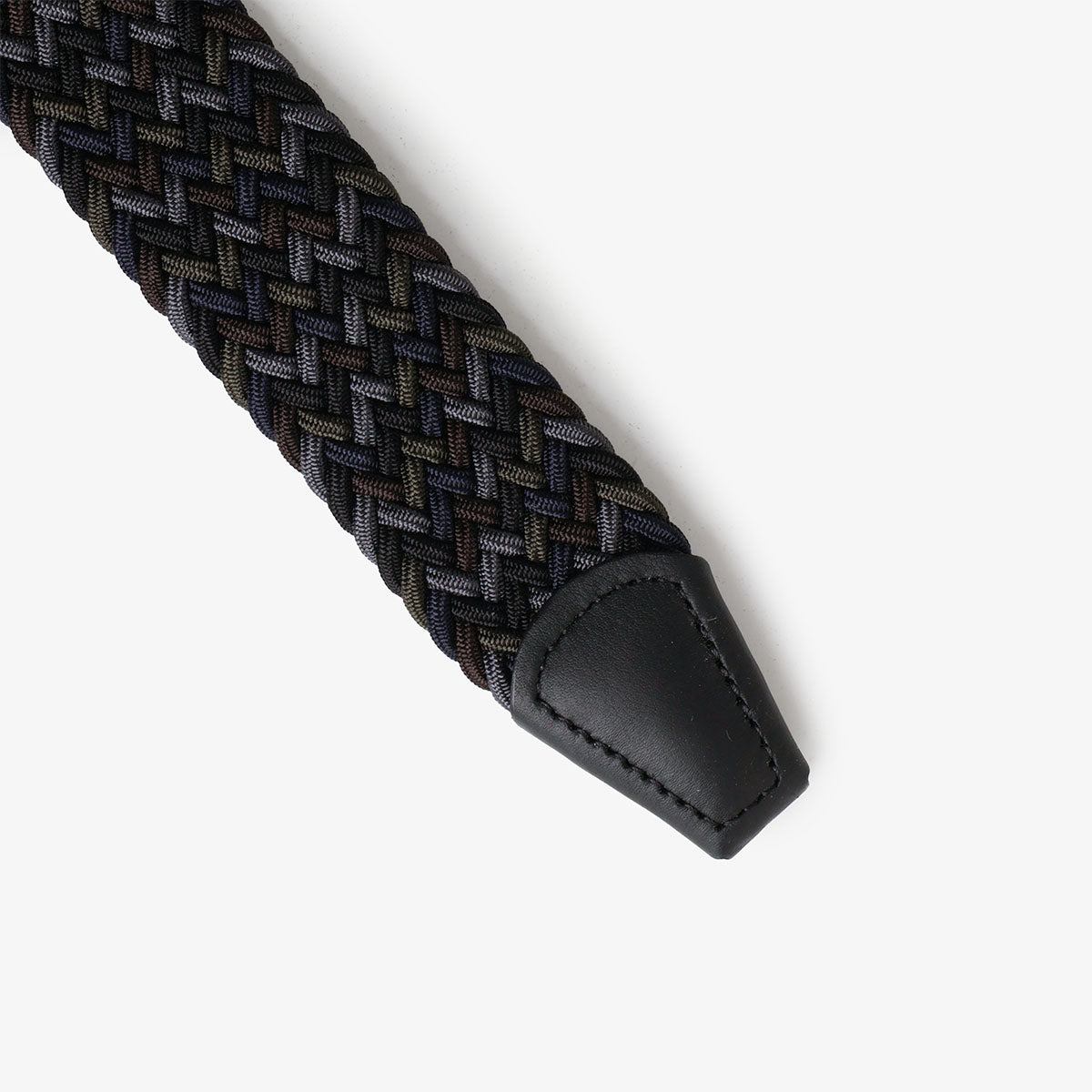 main Anderson's Classic Multi Colour Elastic Woven Belt, Black, Detail Shot 3