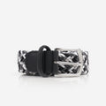 Anderson's Classic Multi Colour Elastic Woven Belt, Black Grey, Detail Shot 1