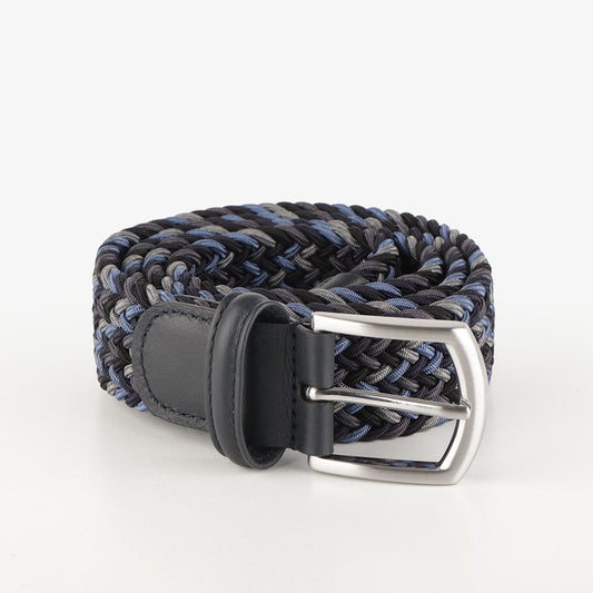 Anderson's Classic Woven Belt, Navy Grey, Detail Shot 1