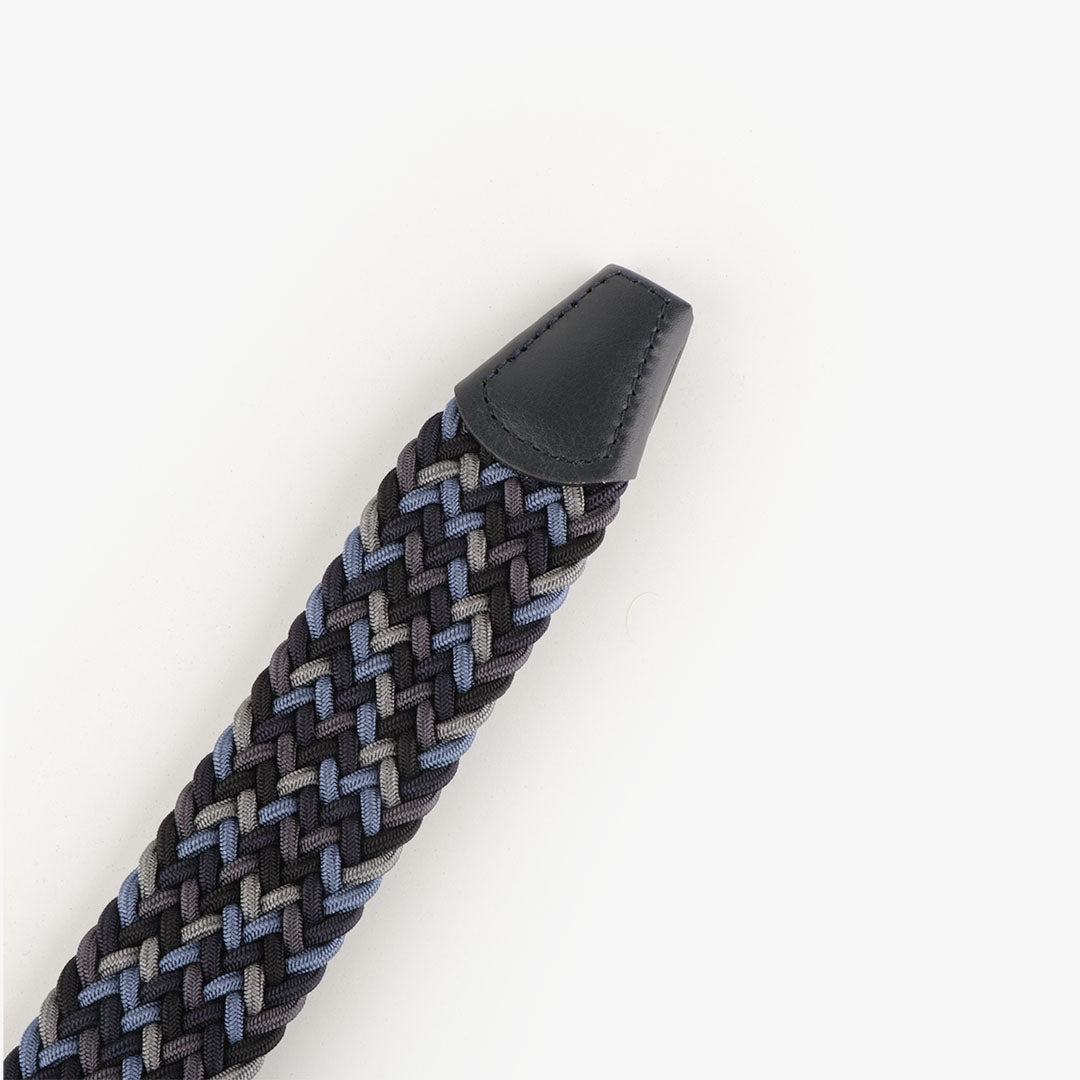Anderson's Classic Woven Belt, Navy Grey, Detail Shot 3