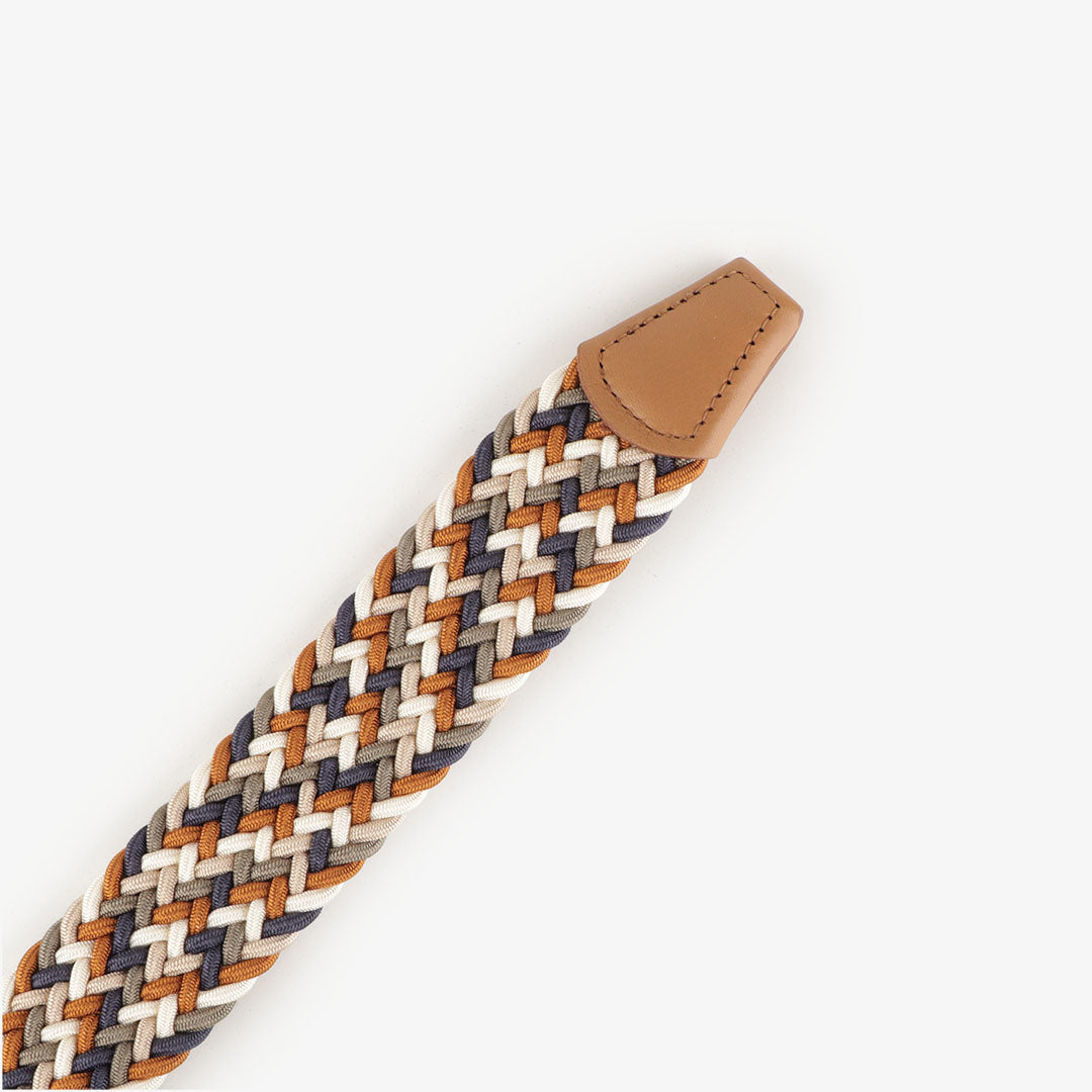 Anderson's Classic Woven Belt, Navy Orange, Detail Shot 3