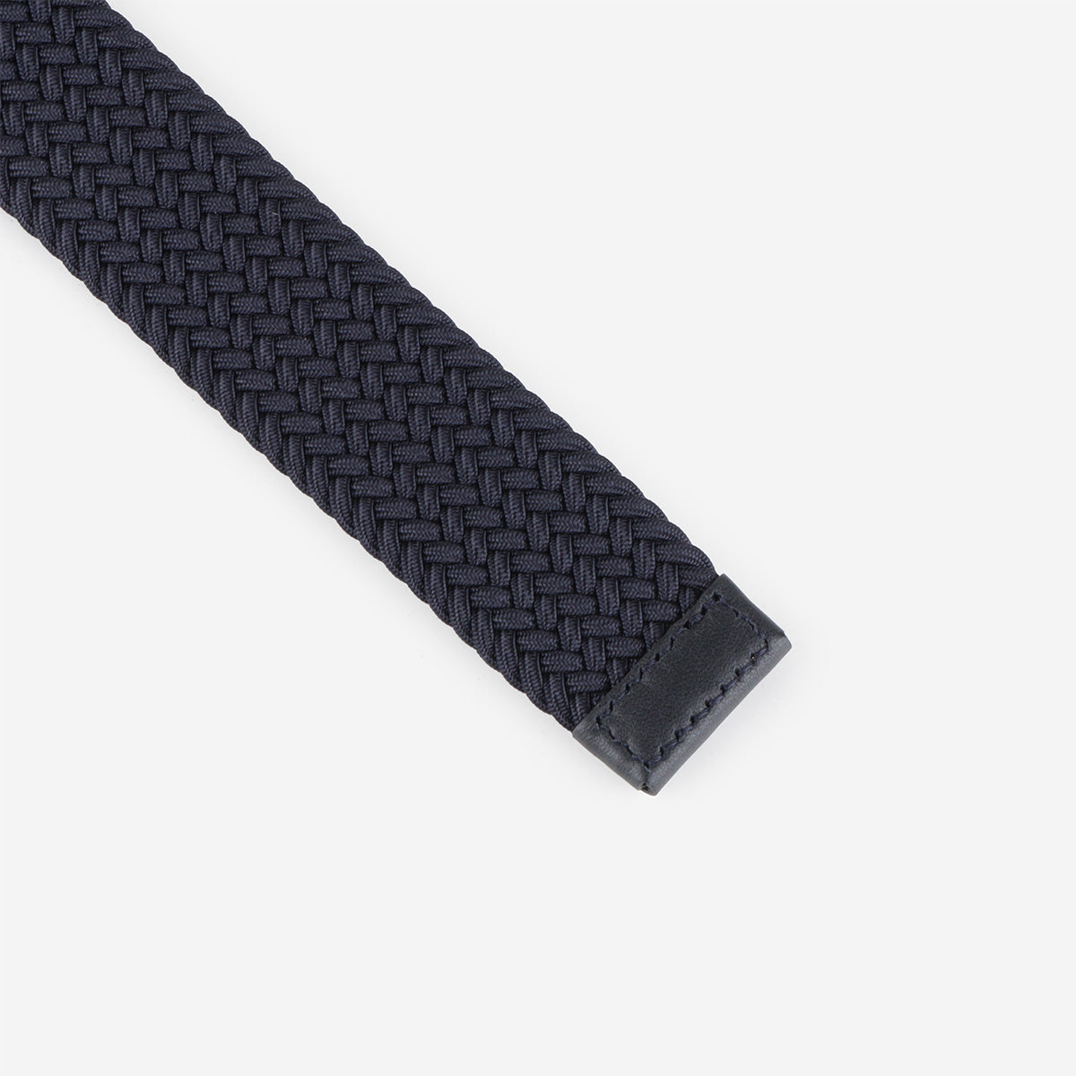 Anderson's Narrow Elastic Woven Belt, Navy, Detail Shot 3