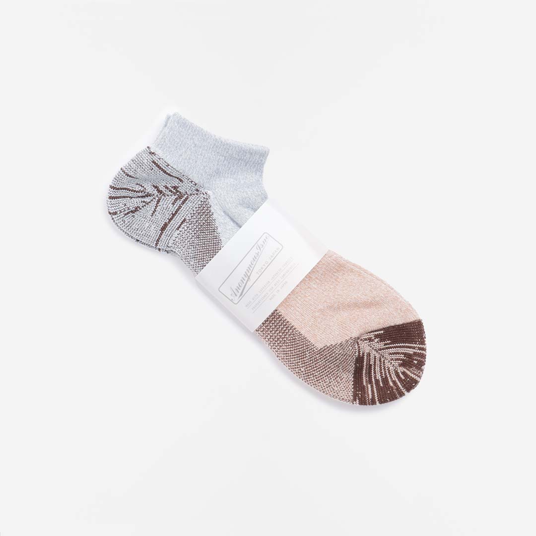 Anonymous Ism MOC Pile Ankle Socks, Brown, Detail Shot 2