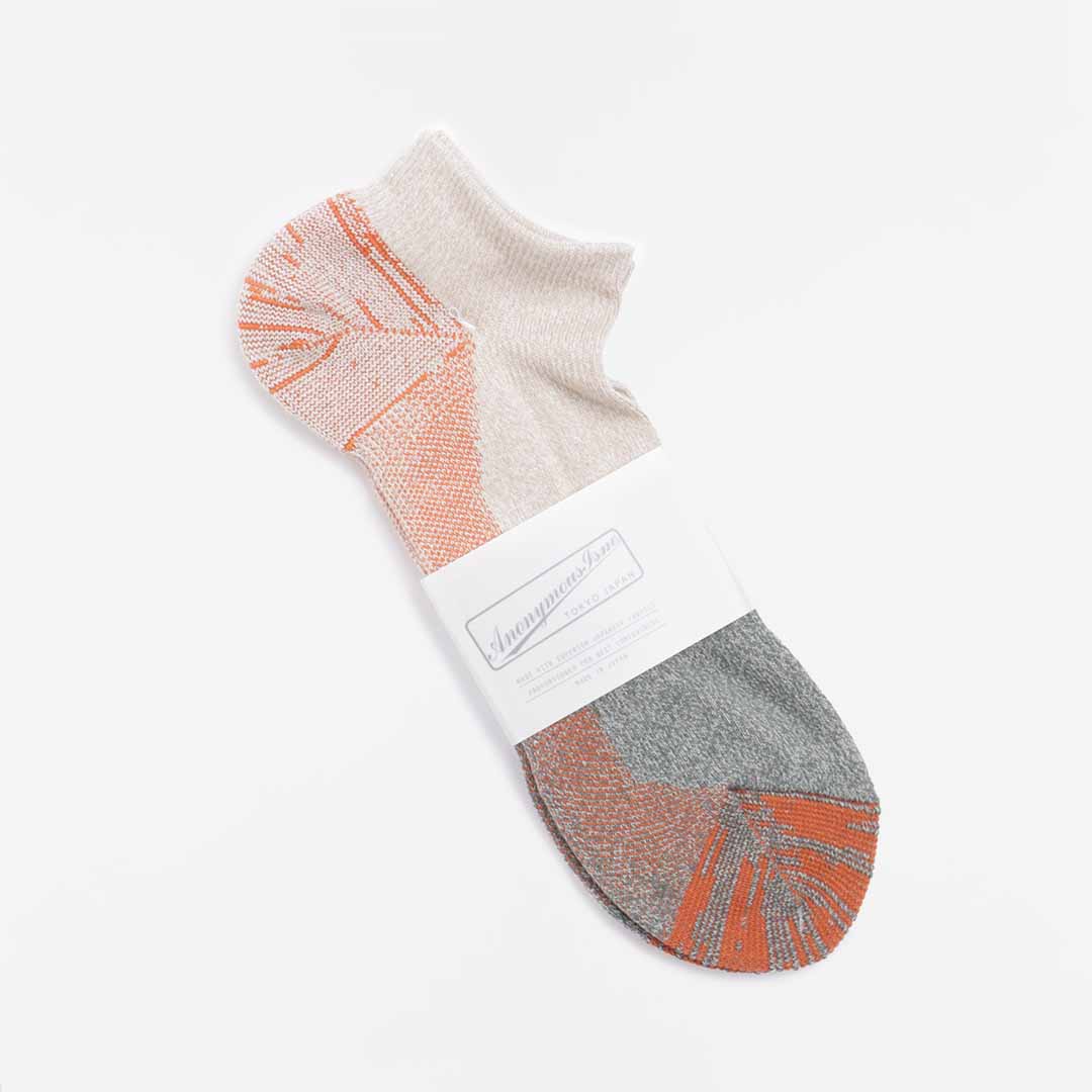 Anonymous Ism MOC Pile Ankle Socks, Orange, Detail Shot 2