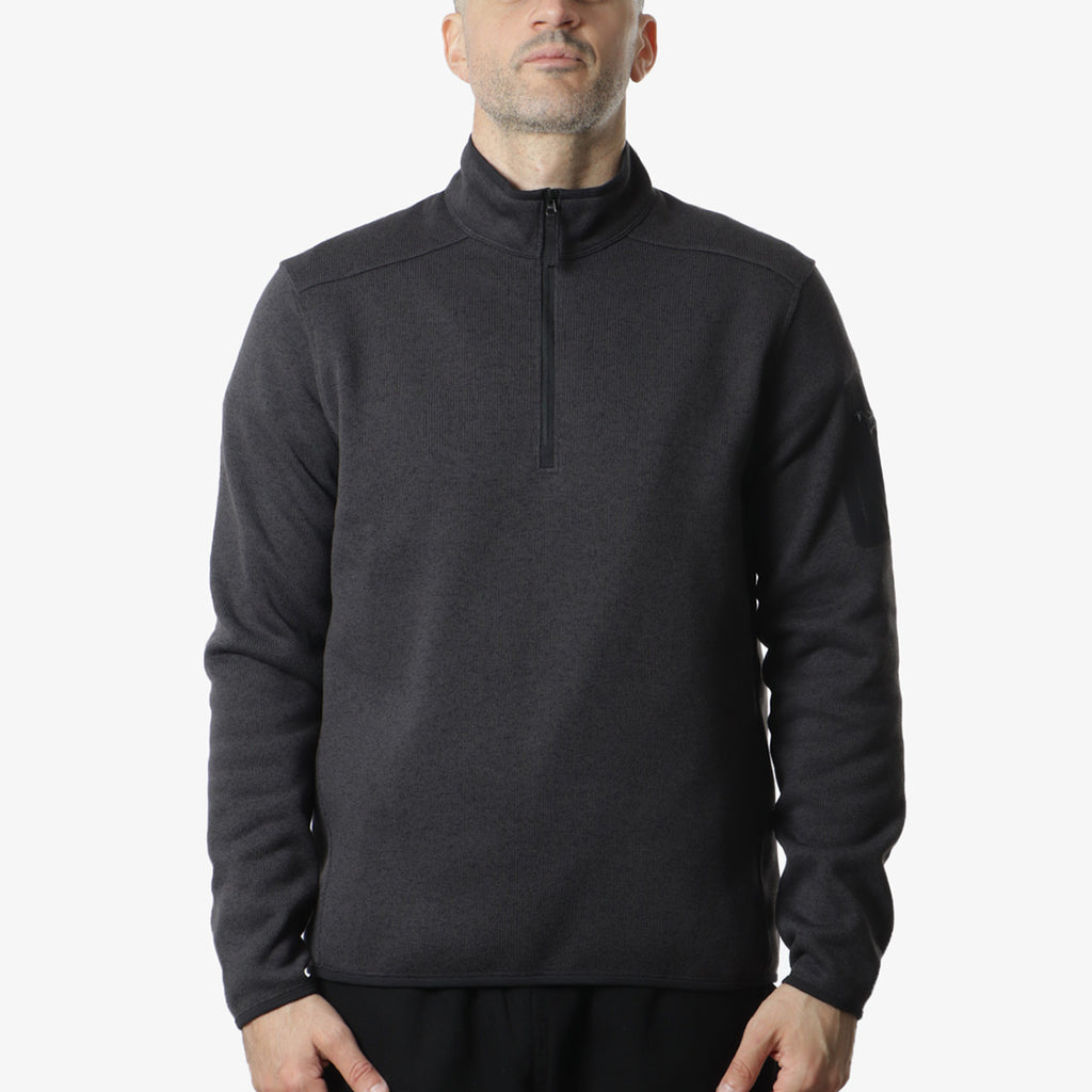Arc'teryx Covert 1 2 Zip Fleece, Black Heather II, Detail Shot 1