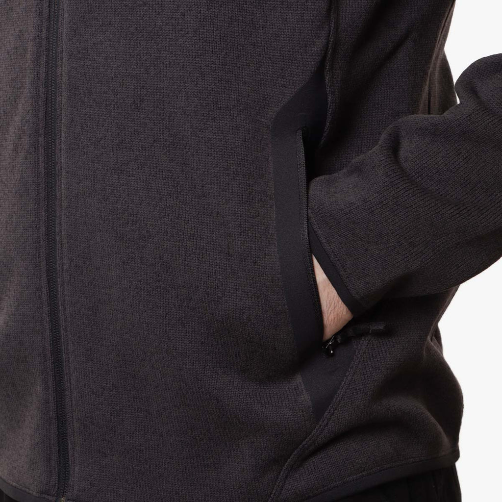 Arc'teryx Covert Cardigan, Black Heather II, Detail Shot 3