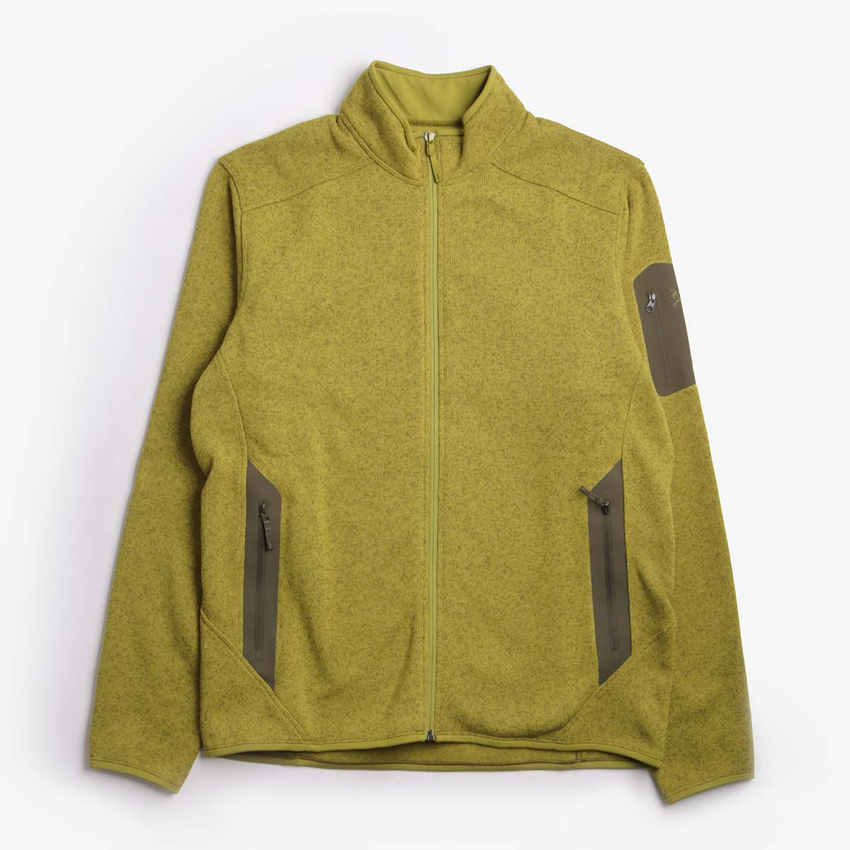 Arc'teryx Covert Cardigan, Olive Moss Heather, Detail Shot 1