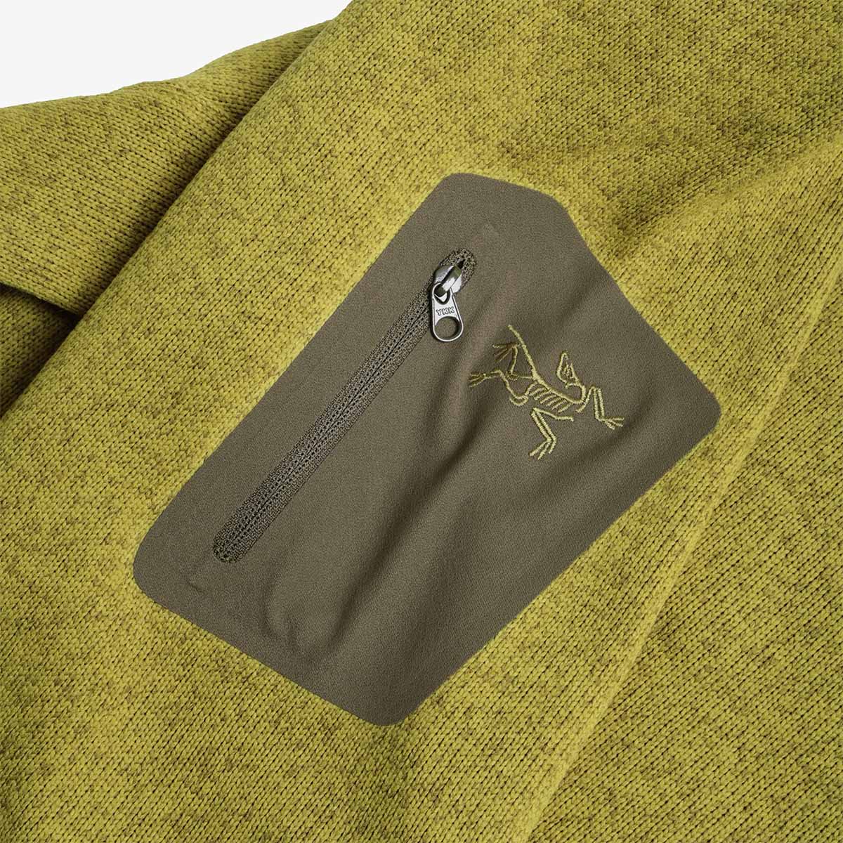 Arc'teryx Covert Cardigan, Olive Moss Heather, Detail Shot 4