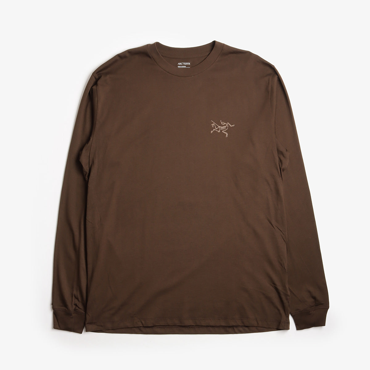 Arc'teryx Kragg SL Cotton Long Sleeve T-Shirt, Carob, Detail Shot 1