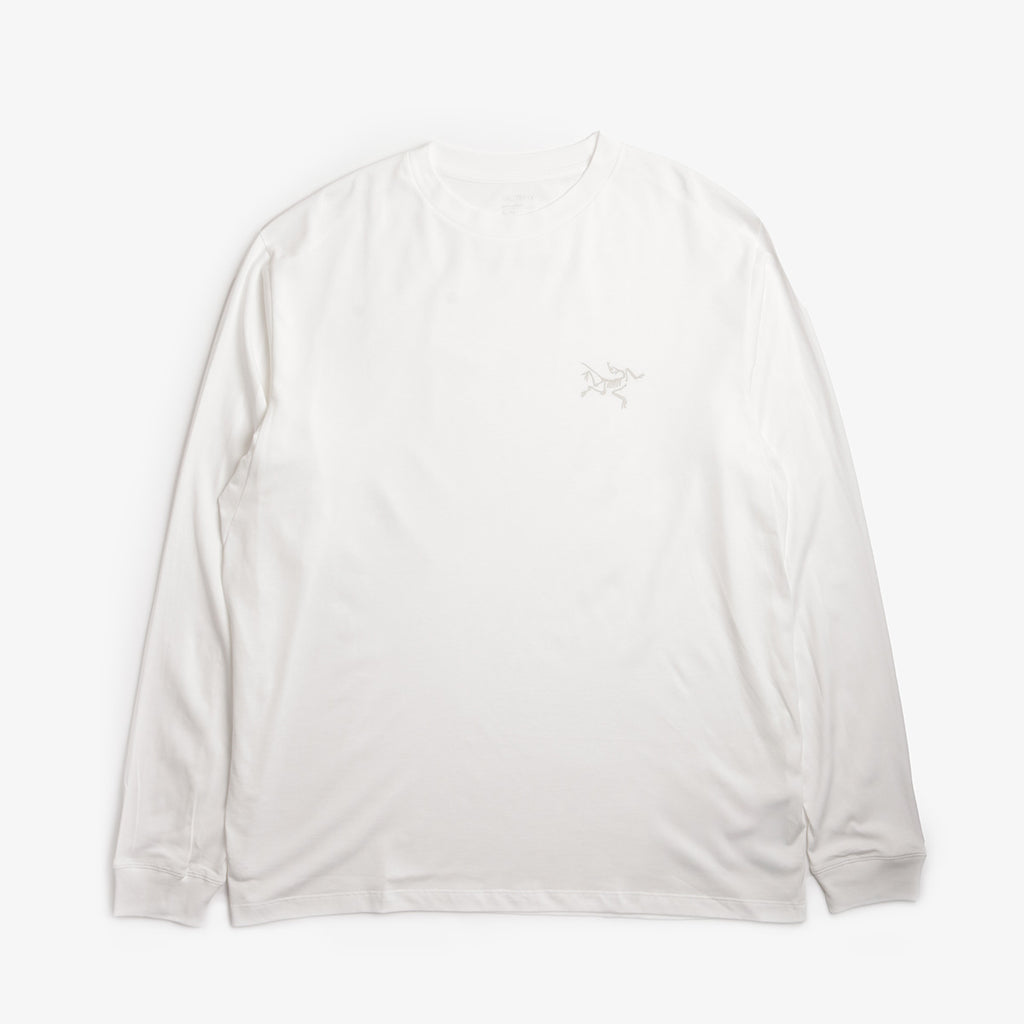 Arc'teryx Kragg SL Cotton Long Sleeve T-Shirt, White Light, Detail Shot 1