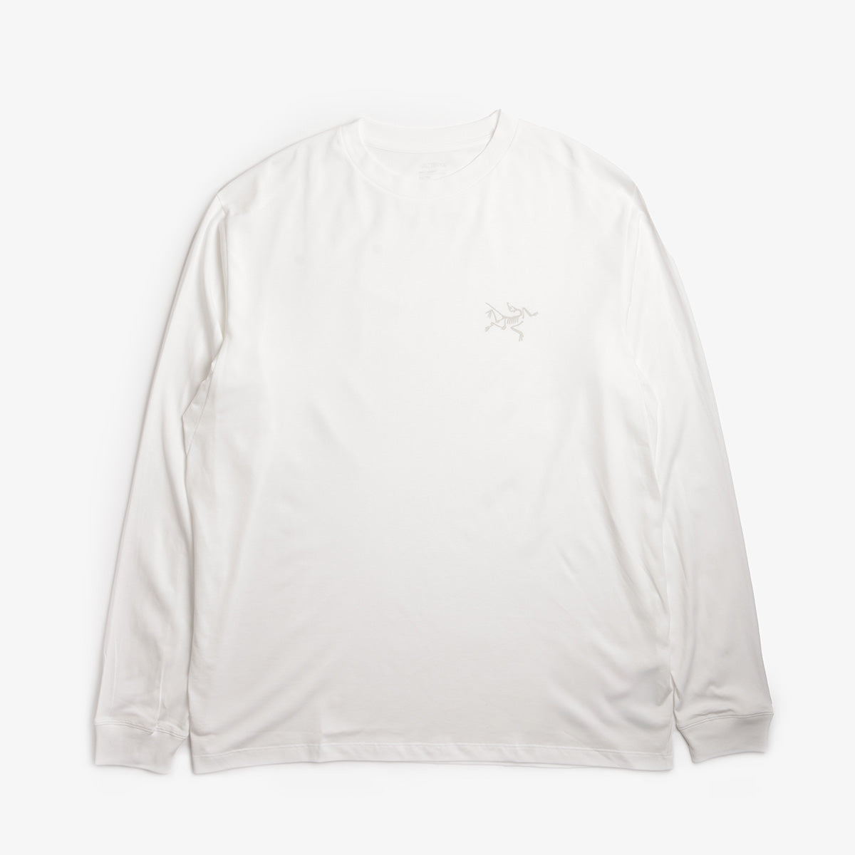 Arc'teryx Kragg SL Cotton Long Sleeve T-Shirt, White Light, Detail Shot 1