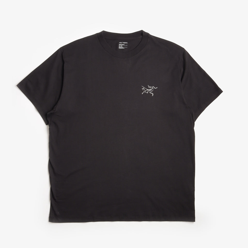 Arc'teryx Kragg SL Cotton Short Sleeve T-Shirt, Black, Detail Shot 1