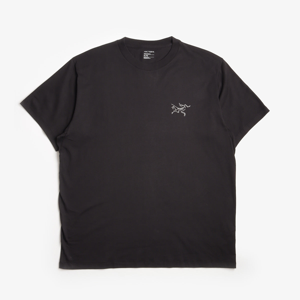 Arc'teryx Kragg SL Cotton Short Sleeve T-Shirt, Black, Detail Shot 1