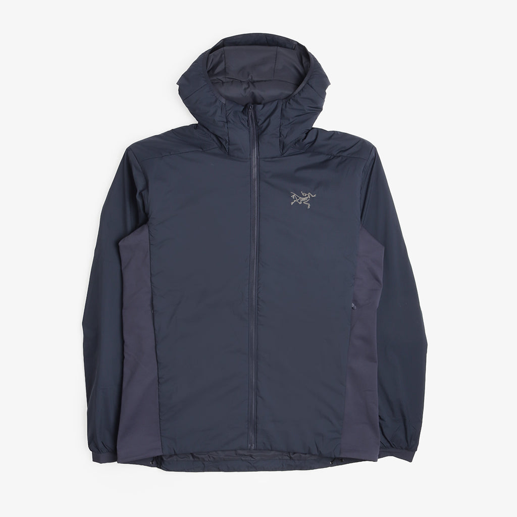 Arc'teryx Atom Hoodie in Black Sapphire, front view