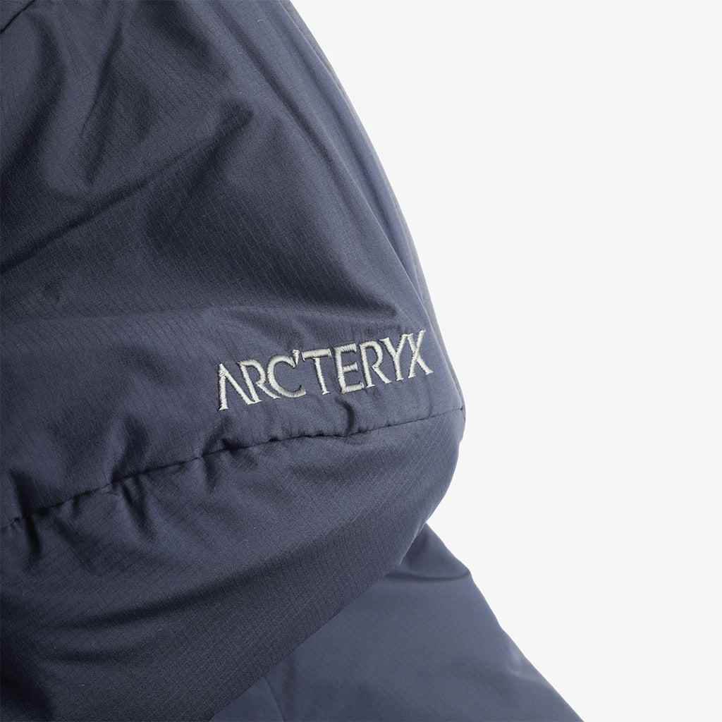ARC'TERYX sleeve wordmark and cuff detail, Atom Hoodie