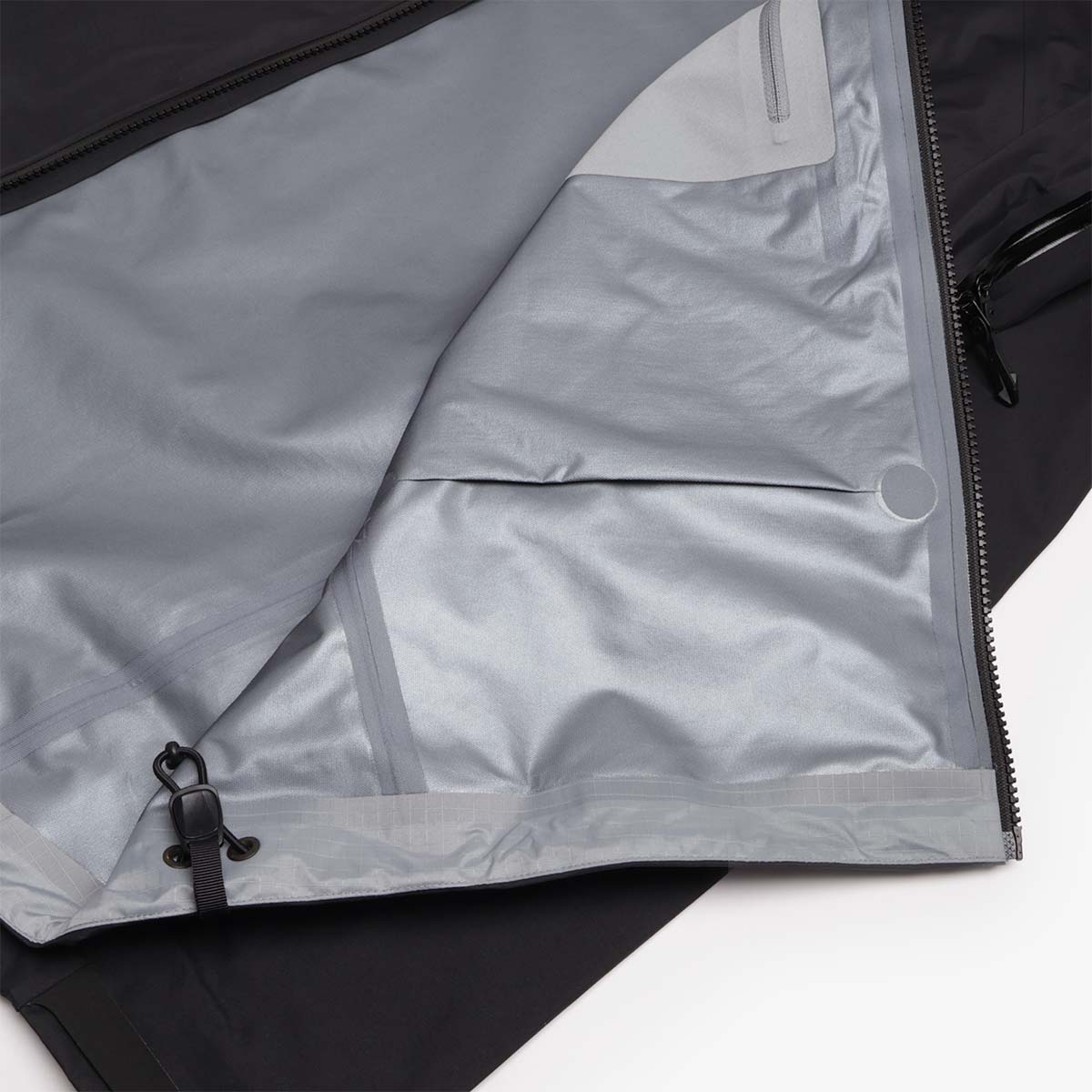 Laminated waterproof interior lining, open front