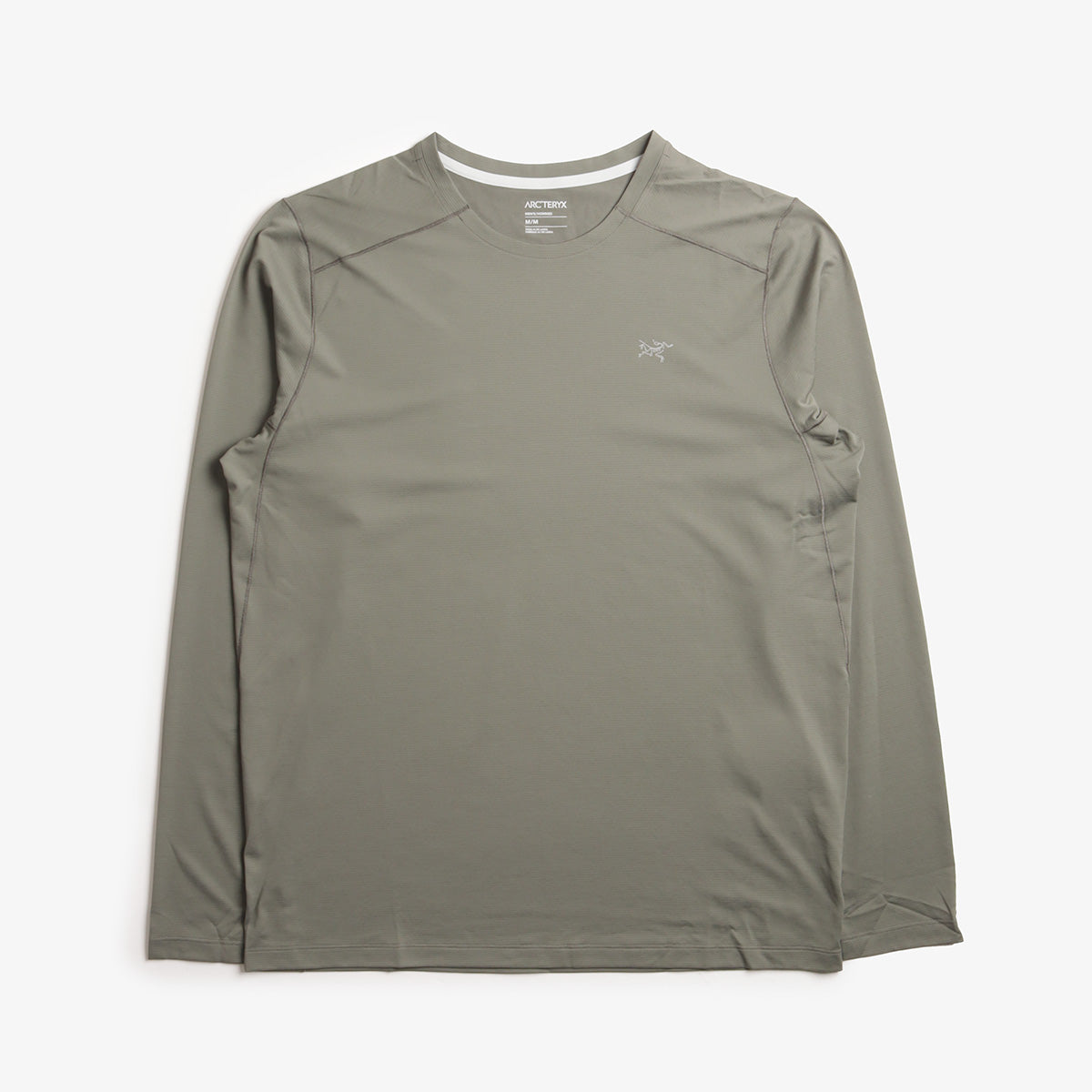 Arc'teryx Cormac Crew Long Sleeve T-Shirt, Forage Heather, Detail Shot 1