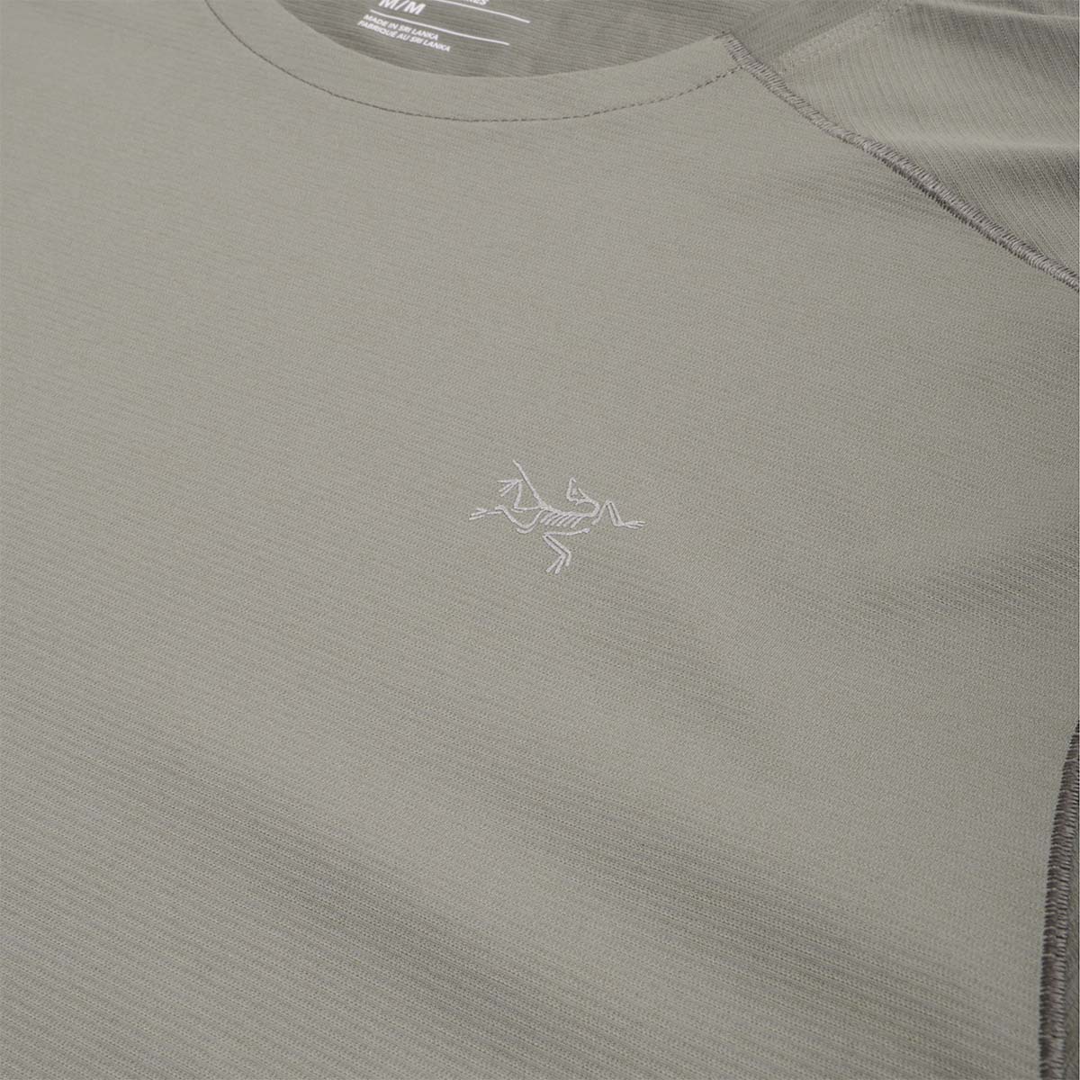 Arc'teryx Cormac Crew Long Sleeve T-Shirt, Forage Heather, Detail Shot 2