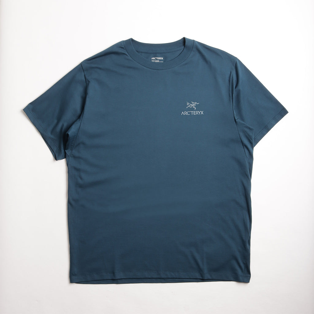 Arc'teryx Kragg SL Cotton Bird Word T-Shirt, Nightscape, Detail Shot 2