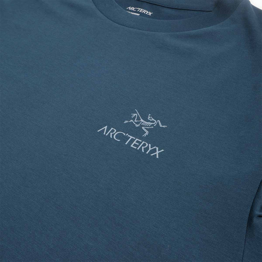 Arc'teryx Kragg SL Cotton Bird Word T-Shirt, Nightscape, Detail Shot 3