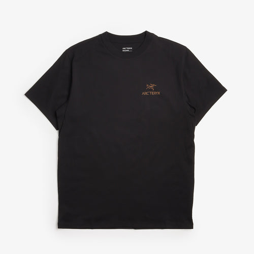 Arc'teryx Kragg SL Cotton Bird Word T-Shirt, 24K Black, Detail Shot 1