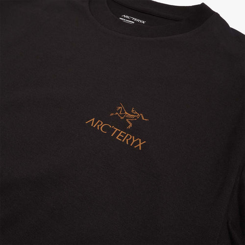 Arc'teryx Kragg SL Cotton Bird Word T-Shirt, 24K Black, Detail Shot 2