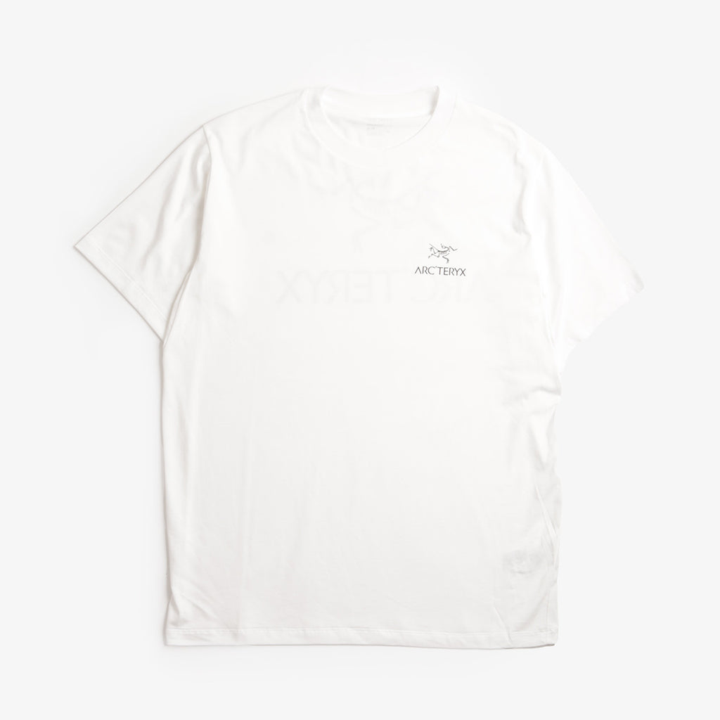 Arc'teryx Kragg SL Cotton Bird Word T-Shirt, White Light Black, Detail Shot 2