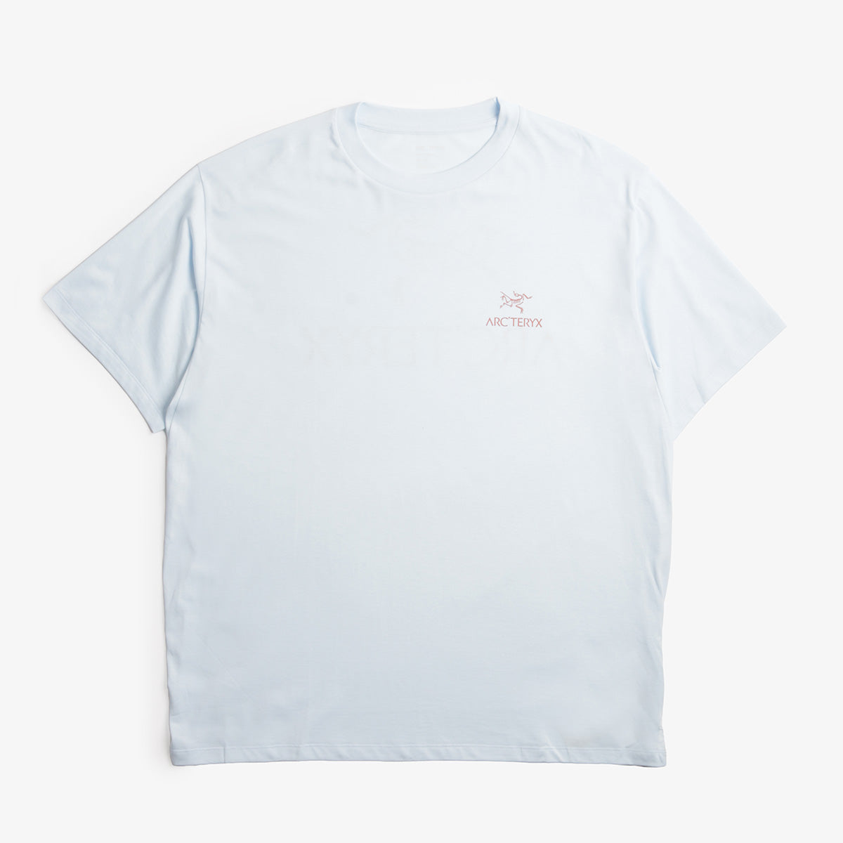 Arc'teryx Kragg SL Cotton Bird Word T-Shirt, Alpine Blue Stone Red, Detail Shot 1