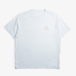 thumbnail Arc'teryx Kragg SL Cotton Bird Word T-Shirt, Alpine Blue Stone Red, Detail Shot 1